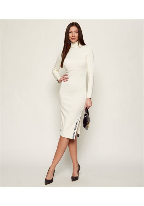 ABITO IN MAGLIA DOLCEVITA CON BANDE LOGATE ELISABETTA FRANCHI | Abito | AM03B56E3.EG2